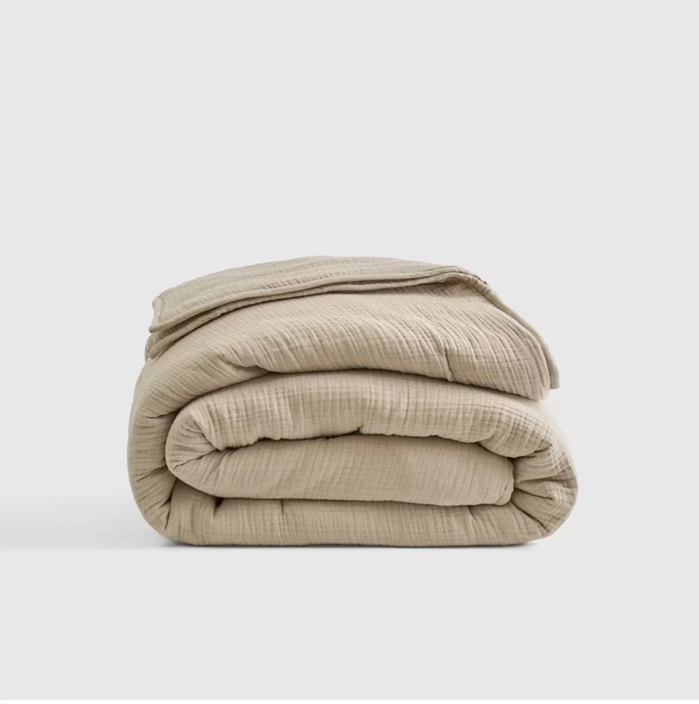 QUINCE Organic Cotton Gauze Dream Quilt F/Q in DUNE